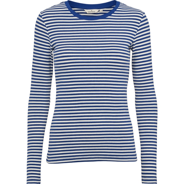 Basic Apparel Ludmilla LS Tee - Sodalite blue / whisper white